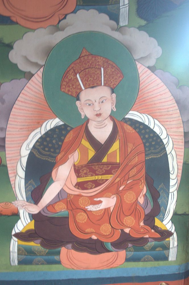 Wall painting of Drikung Kyobpa Jigten Gonpo in the Chizhi